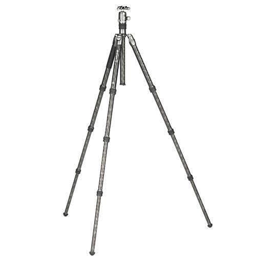 Benro Monopod Rhino Carbon Fiber Three Series med VX30 kulhuvud, 4 bensektioner, vridbenslås, vadderad bärväska