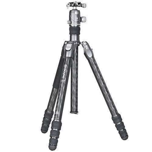 Benro Monopod Rhino Carbon Fiber Three Series med VX30 kulhuvud, 4 bensektioner, vridbenslås, vadderad bärväska