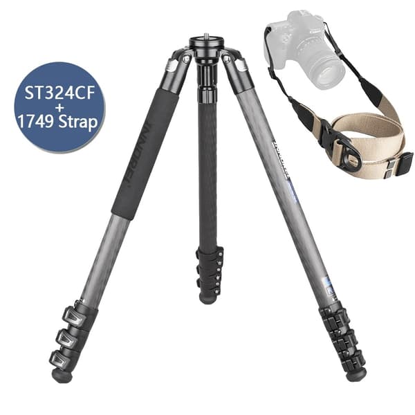 Hi, I am a carbon fiber tripod with a lightweight design and a load capacity of 30 kg. I am perfect for photographers and videographers who need a stu