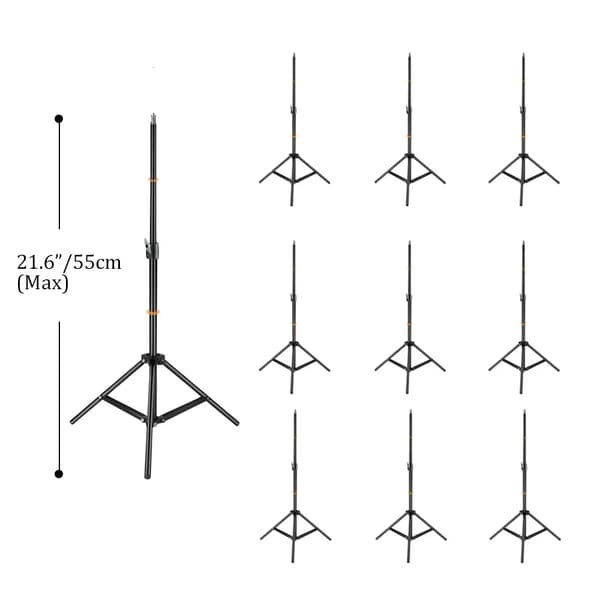 Kevyt jalustateline, maksimi korkeus 200 cm, alumiinirakenne,4 kpl 170 cm