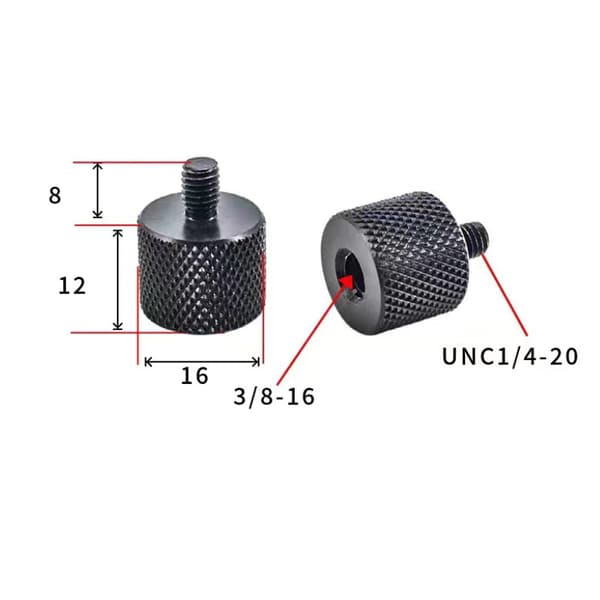 INF Adapter 1/4" till M10 för stativ och kameror - 5-pack 3/8-16