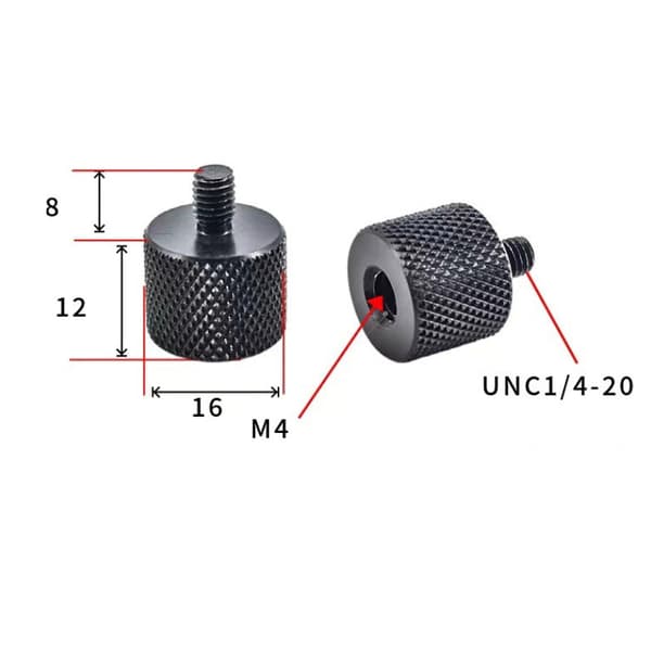 INF Adapter 1/4" till M10 för stativ och kameror - 5-pack M4