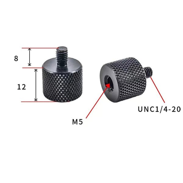 INF Adapter 1/4" til M10 til stativer og kameraer - 5-pak M5