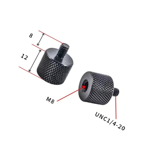 INF Adapter 1/4" till M10 för stativ och kameror - 5-pack M8