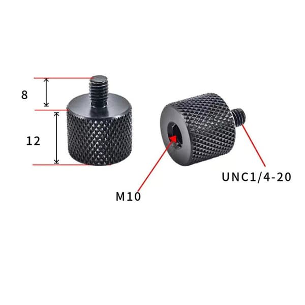 INF Adapter 1/4" till M10 för stativ och kameror - 5-pack M10
