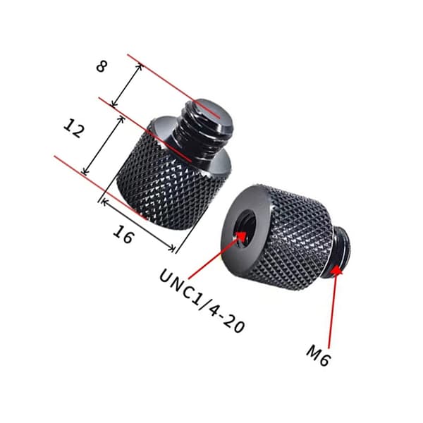 INF Stativgängadapter M12 till 1/4" Hane - 5-pack M6