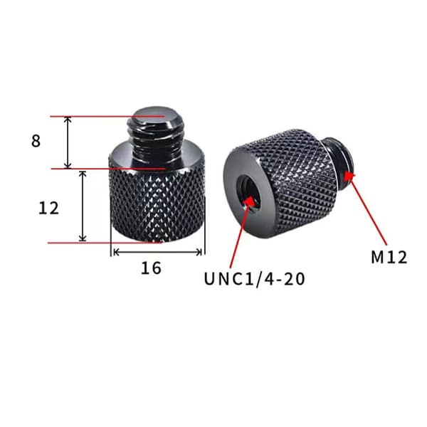 INF Stativgängadapter M12 till 1/4" Hane - 5-pack M12