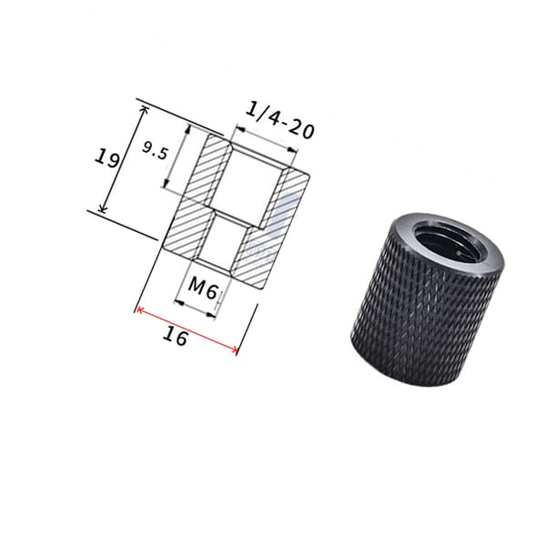 INF 5-pack 1/4 tum hona till M8 hane gängadapter för stativ och kameratillbehör M6