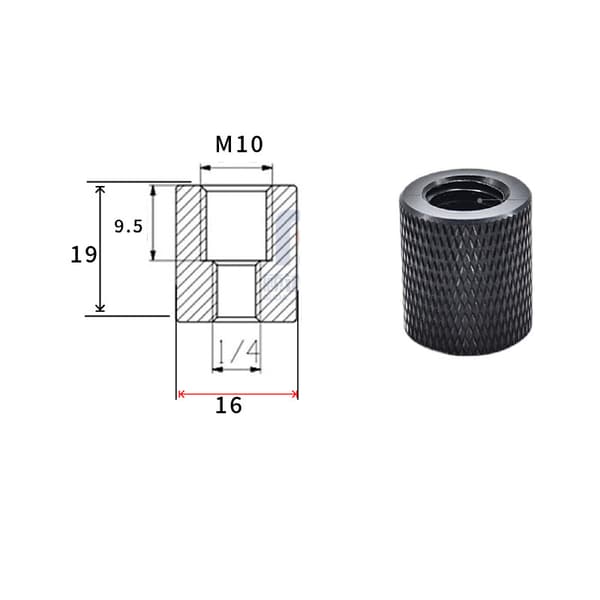 INF 5-pack 1/4 tum hona till M8 hane gängadapter för stativ och kameratillbehör M10