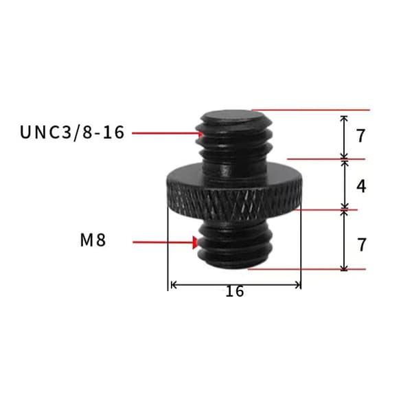 INF 5 st 3/8" hane stativ skruvadapter för kamerafäste M8