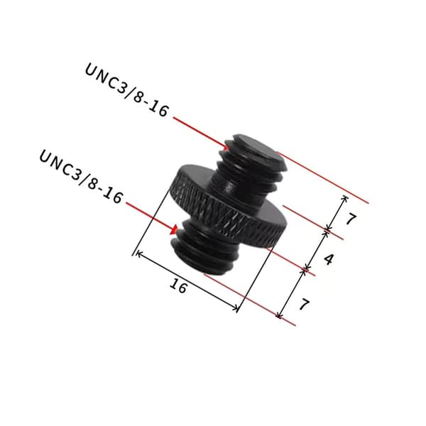 INF 5 st 3/8" hane stativ skruvadapter för kamerafäste 3/8-16