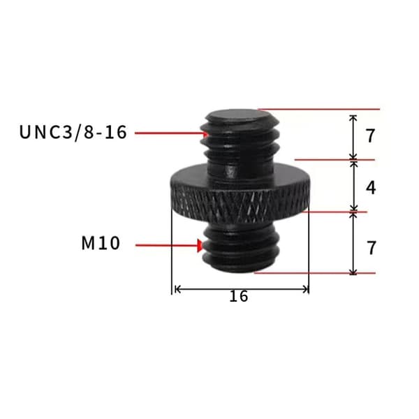 INF 5 st 3/8" hane stativ skruvadapter för kamerafäste M10