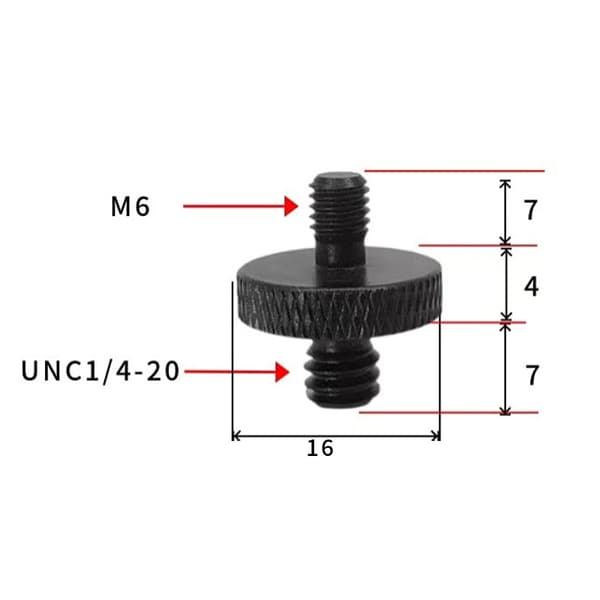 INF Stativgängadapter 1/4" till M10 - 5-pack M6