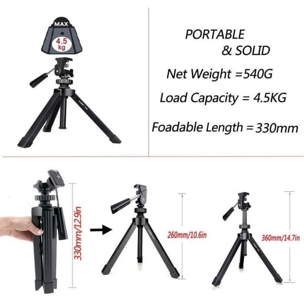 SVBONY SV146 Bordsstativ Trevligt stativ för spottingscope kikare DSLR-kamera