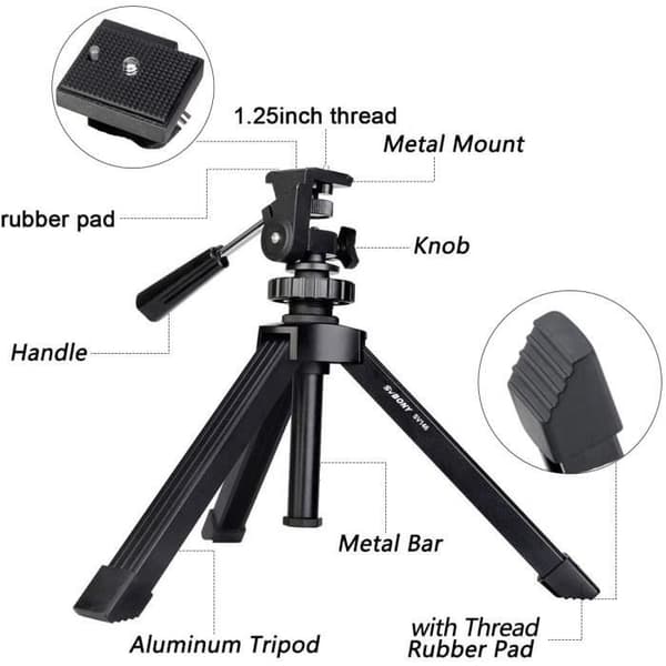 SVBONY SV146 Bordsstativ Trevligt stativ för spottingscope kikare DSLR-kamera