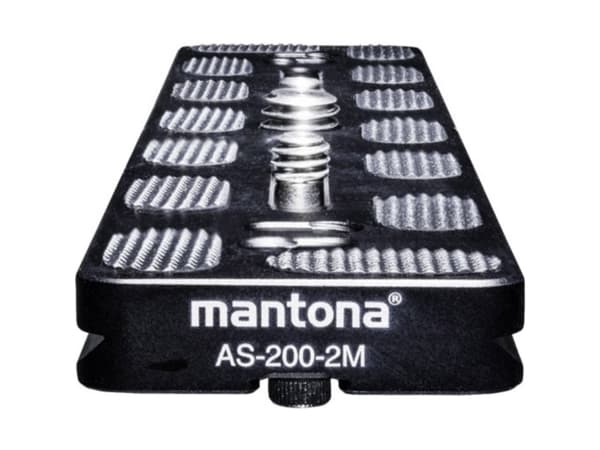 Mantona 21466, Kolmijalan päälilevy, Musta, Alumiini, 1 kpl, 38 mm, 10 mm