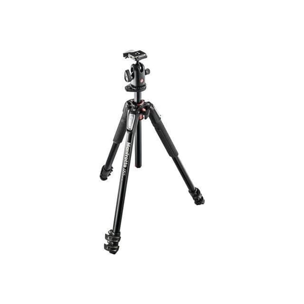 Manfrotto 055 stativ - 3 aluminiumsektioner + 3D kulled - Max vikt 8 kg - Integrerad bubbelnivå