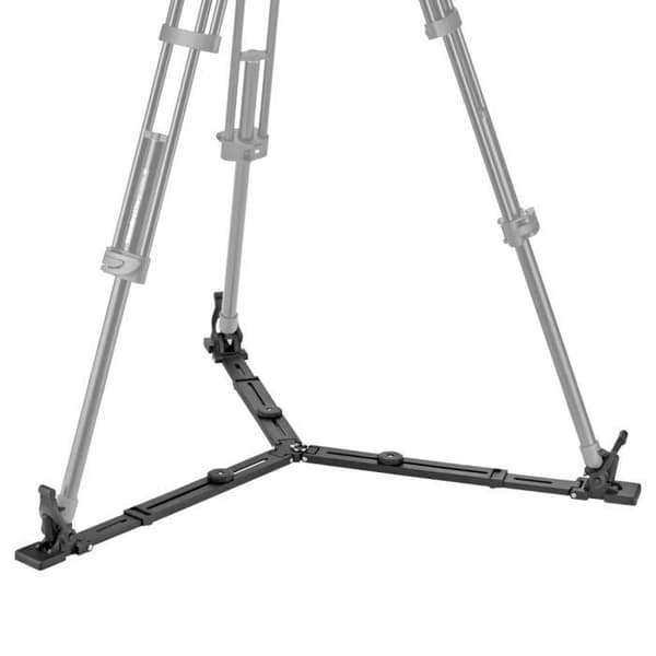 Manfrotto dubbelrörs videostativ i aluminium med markdistans - 100 mm till 75 mm skåladapter - ben