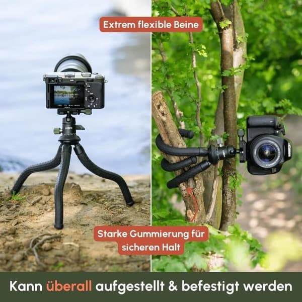 C-Rope Creatorpod Flexibelt Stativ för Kamera med 360-graders Kugghuvud, Maximal belastning 2 kg, Arca Swiss