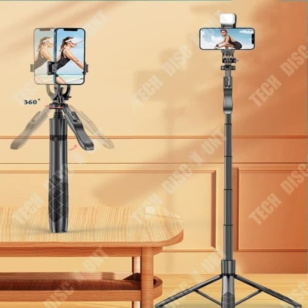 TD® Selfie Tripod Allt-i-ett GO PRO-stativ Selfie Stick Mobiltelefon Kamera Videofotografering Live Stream 360 grader