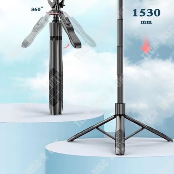 TD® Selfie Tripod Allt-i-ett GO PRO-stativ Selfie Stick Mobiltelefon Kamera Videofotografering Live Stream 360 grader