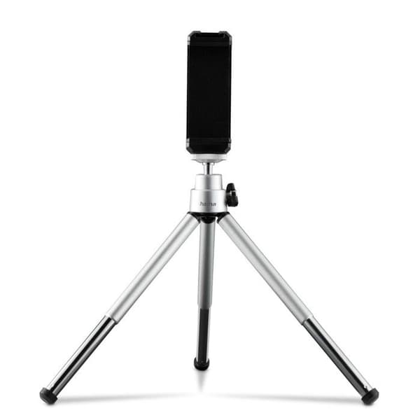 Mini-stativ. "Fancy 2i1" port.+ app. phto (¼"), stativ. voy., 16cm, argté