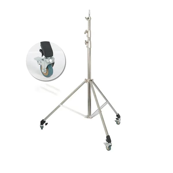 Fotostativ, Justerbar Höjd 290 cm, Hög Lastkapacitet 10 KG,med hjul