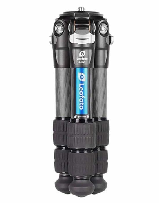 Leofoto Stativ - LS-223C - Ranger - Kolstativ - Justerbara fötter i 3 vinklar - Perfekt för makrofotografering