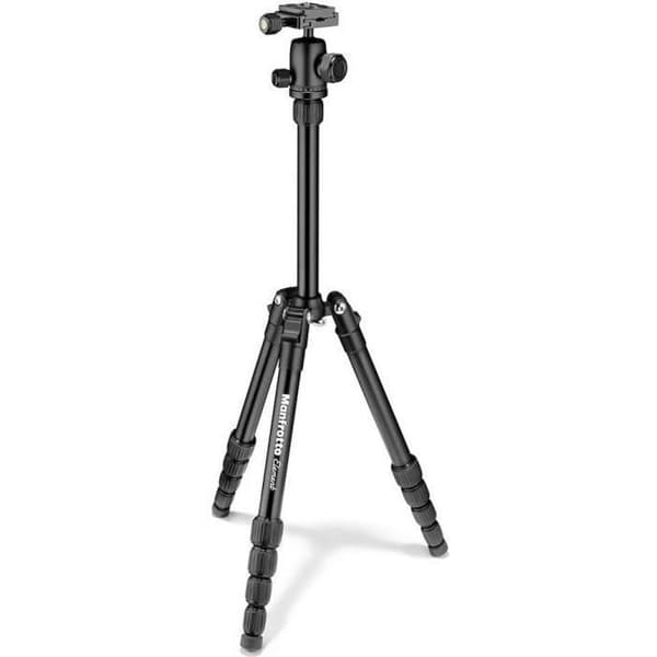 Manfrotto Element Traveler Tripod Liten modell - Svart - 5 sektioner - Justerbara vinkelfötter