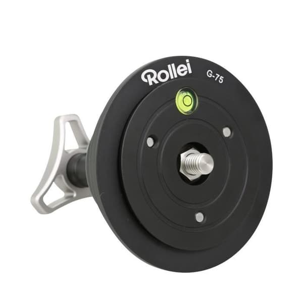 Adapter Skål - Rollei - G-75 - Inbyggd vattenpass - Enkel installation - Kompatibel med videohuvuden