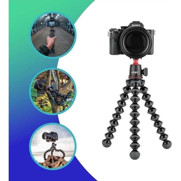 Trippod - JOBY - GorillaPod 3K Kit - Lätt - Kulled - Max belastning 3 kg - Svart