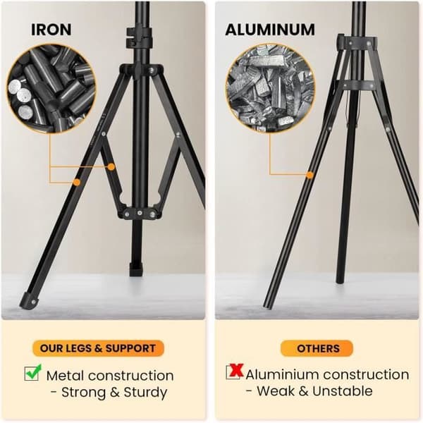 TARION Lamp Stativ Aluminium Ljus Stativ Kapacitet 8kg för Studio Fotografi Utomhus Ring Ljus Blits Ljus