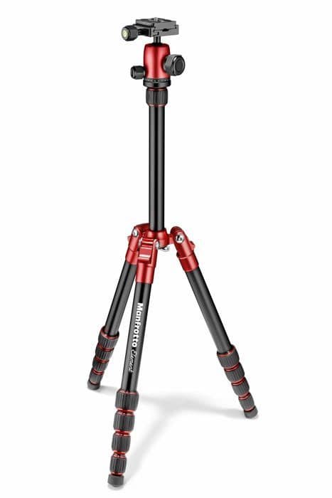 Manfrotto Stativ - MKELES5RD-BH - Stativ, lätt, Element Traveler Small Red ()