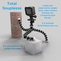 Miniatyrbild 3 av 4: Flexibel Stativ - Digicharge - 10'' - Justerbar - Kompatibel med GoPro - 360° Kulled
