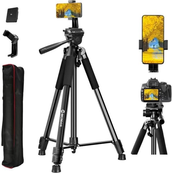 Stativ - MOMAN - TP71T - Lätt Aluminium - Maximal Belastning 5 KG - Höjd 180 cm