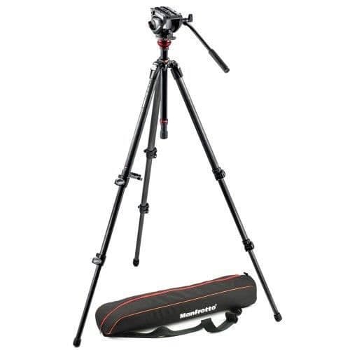 MANFROTTO MVH500AH, 755CX3 Stativ - Aluminium - Svart - Maxvikt 7 kg