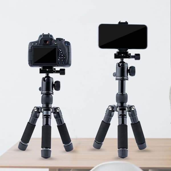 Metall mini skrivbordsstativ mobiltelefon mikro SLR panoramahuvud utomhusfotografering live bärbart stativ