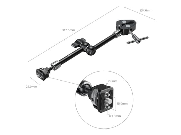 SmallRig 5311 Magic Arm with Crab-Shaped Clamp 11"