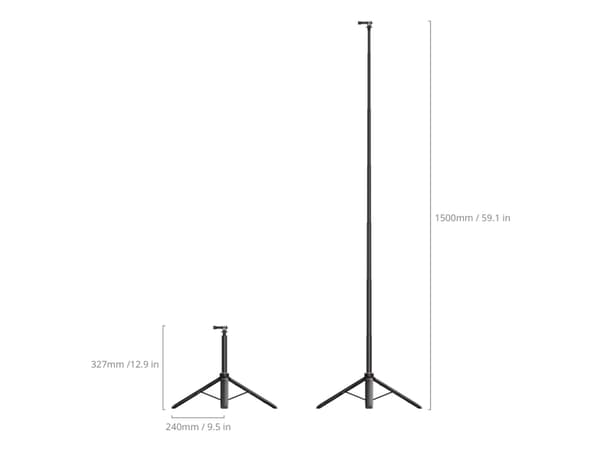 SmallRig 5284, 3 ben, Sort, 150 cm, 305 g