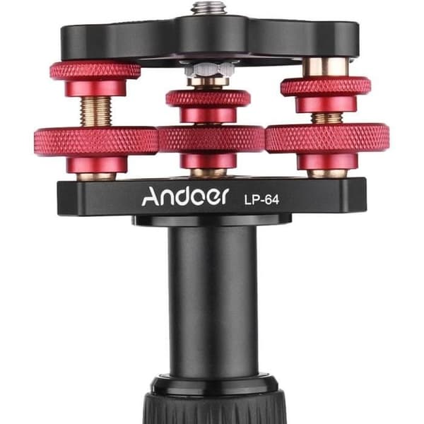 Trépiedniveller - Andoer - LP-64 - Maximal belastning 15 kg - Aluminiumkonstruktion - Kompakt och bärbar