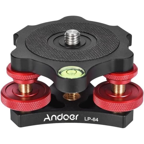 Trépiedniveller - Andoer - LP-64 - Maximal belastning 15 kg - Aluminiumkonstruktion - Kompakt och bärbar