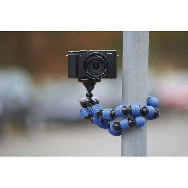 Cullmann Tyskland Cullmann Alpha 380 Mini Flexibelt mobilstativ med smartphonehållare, blå, max 1,5 kg, 267 g