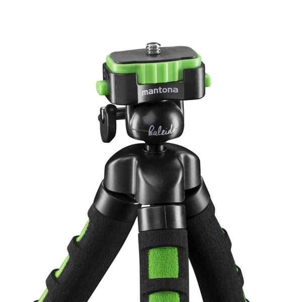 Specialstativ Mantona Flex 1-4 tum Arbetshöjd=10 - 27 cm grönt för smartphones och GoPro