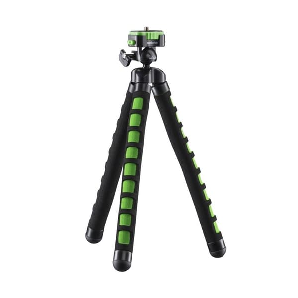 Specialstativ Mantona Flex 1-4 tum Arbetshöjd=10 - 27 cm grönt för smartphones och GoPro