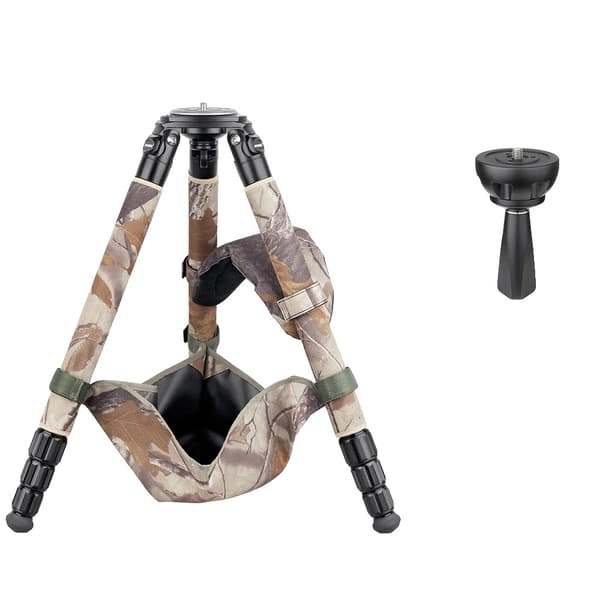 Professionel Camouflage Kulfiber Stativ, Maksimal Belastning 30kg, Højde 146cm,Tilføj BL75N adapter
