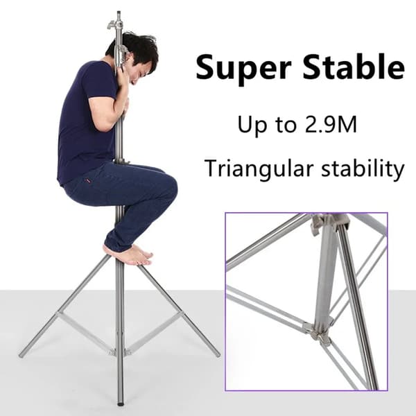 Telefonstativ, Justerbar højde 200CM, Letvægts 850g,Super 280 cm