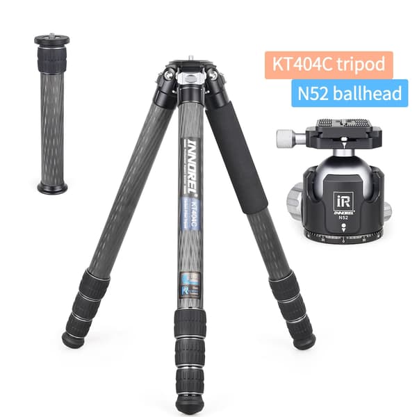 Carbonfiber Tripod, Maksimal belastning 35 kg, 201,0 cm maksimal højde,KT404C og N52