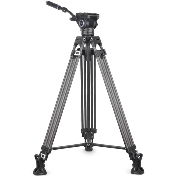 Professionelt videostativ, bygget af kulfiber, 12 kg belastningskapacitet,VF80C og F80