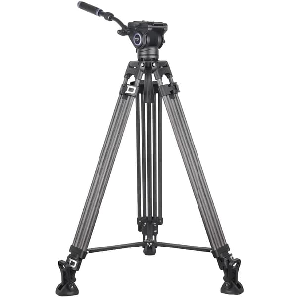Professionelt videostativ, bygget af kulfiber, 12 kg belastningskapacitet,VF80C og F80