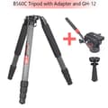 Miniatyrbillede 2 af 2: Professionelt Carbonfiber Stativ, 30 kg Belastningsevne, 160 cm Maksimal Højde,B560C adapter GH-12